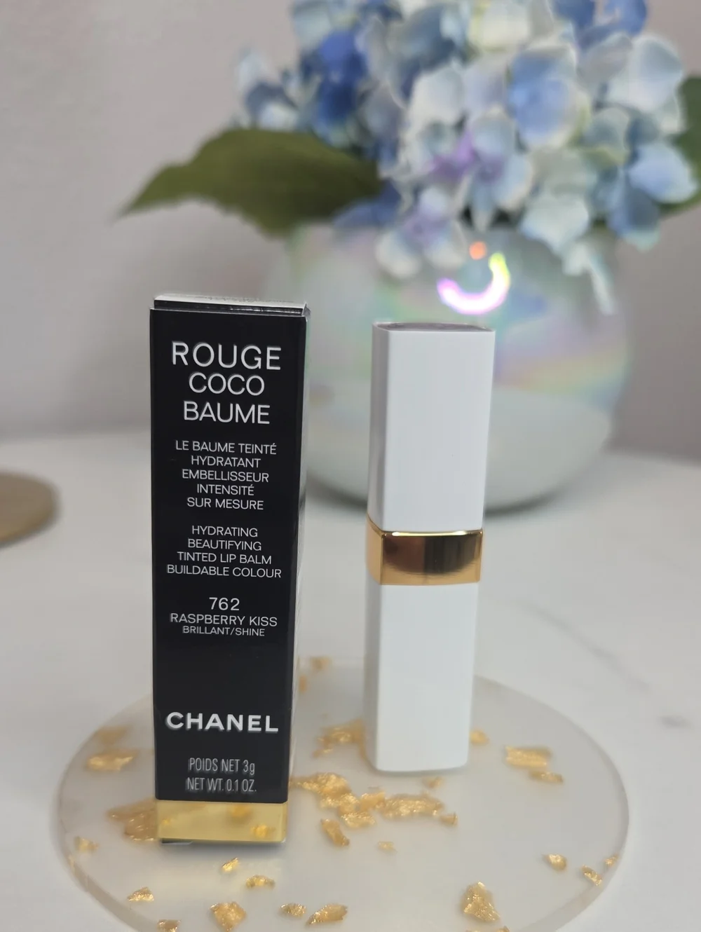 CHANEL Rouge Coco Baume Tinted Lip Balm — Raspberry Kiss (762)